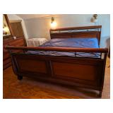 King Size Iron & Wood Sleigh Bed