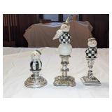 #4 MacKenzie-Childs 4pc Christmas Snowman Set