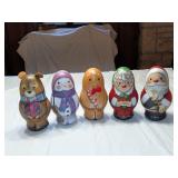 #3 5pc  Animal Shape Cookie Tins NEW