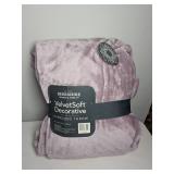 (2) Oversized Plush Throw Blankets NEW
