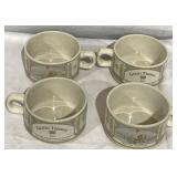 SET OF 4 COFFEE OR SOUP MUGS, 4.25 INCHES ACROSS