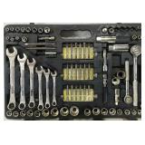 SATCHEL CASE TOOL KIT INCOMPLETE. SOCKETS WRENCHES