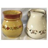 LOT OF 2 DECORATIVE TERRACOTTA  PITCHERS