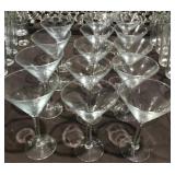 LOT OF 15 MARGARITA GLASSES, 2 SIZES