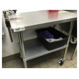 STAINLESS TOP WORK TABLE WITH CAN OPENER 36'