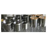 LOT OF 12 S/STEEL FOOD STORAGE CONTAINERS