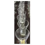 LOT OF 8 SMALL  GLASSES, 4 7/8' TALL