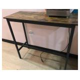 BLACK METAL LEG SIDE TABLE ONLY