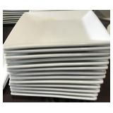 1 DOZEN YANKO SQUARE CHINA PLATES  6' x6' X3