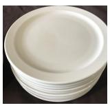 1 DOZ SYSCOWARE ROUND CHINA PLATES, APPROX. 10.25'