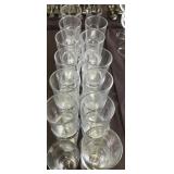 LOT OF 27 LIBBEY  HEAVY BASE GLASSES, 6'