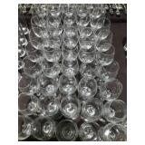 LOT OF 46 STEM GLASSES, 7 3/4' TALL