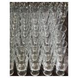 LOT OF 98 LIBBEY DURATUFF HEAVY BASE GLASSES, 5'
