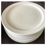 1 DOZ SYSCOWARE ROUND CHINA PLATES, APPROX. 10.25'