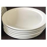 LOT 6 SYSCOWARE ROUND CHINA PLATES, APPROX. 10.25'