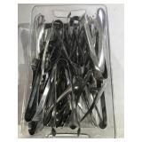 LOT OF 30 SMALL S/STEEL TONGS, 2 DESIGNS