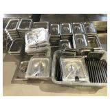 LOT OF 64 S/STEEL PANS & INSERTS