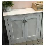 WHITE CABINET, 31 1/2' W X 12 7/8 D X 30' H