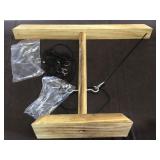 WOOD 'HOOK & RING' GAME WITH EXTRA SMALLER RINGS