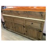 LONG WOOD CABINET (USED UNDER TOPPINGS DISPENSER)