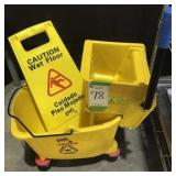 LAVEX MOP BUCKET & SQUEEGEE & FLOOR SIGN
