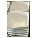 LOT OF 12 SQUARE BOUILLON BOWLS 3.75" x 3.75"