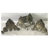 SET OF SILVER PLATED BUFFET CADDIES
