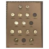 42 ROOSEVELT SILVER DIMES 1946-64 WHITMAN  FOLDER