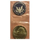 1972S UNC US MINT EISENHOWER IKE 40% SILVER $1 OGP
