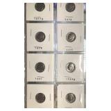 LOT OF 8 BRILLIANT UNCIRCULATED . ROOSEVELT DIMES