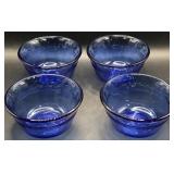 SET OF 4 PYREX COBALT BLUE RAMEKINS CUSTARD 6OZ