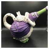 BLUE SKY FLAT FOOT BOOBY BIRD TEAPOT SIGNED