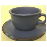 DANSK MESA SKY BLUE CUP & SAUCER SET PORTUGAL X6