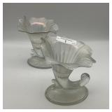 Fenton Persian Pearl/White Cornucopia/#950