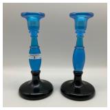 Fenton Celeste Blue w/Black Foot 8 1/2' #549
