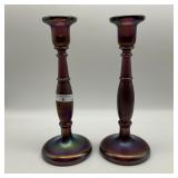 Fenton Wistaria/Wisteria10' #649 Candlesticks