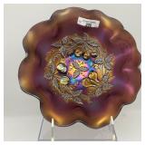 Purple Fruits and Flowers Dome Ft'd Bowl