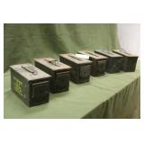 (6) Ammo Cans Approx 6"x12"x7"