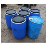 (6) Poly 35gal Barrels