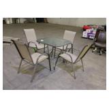 Patio Set,Table,(4) Chairs, Table Approx 33.25"x33