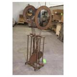 Rustic Large Metal Yard Art Pendulum 66" Tall
