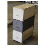 (3) Stackable Filing Cabinets