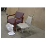 (2) Chairs & Fan