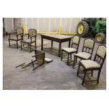 Vintage Table & Chairs Approx  51"x35"x32"