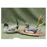 (2) Duck Carvings,Wood Duck & Pintail