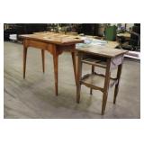 Vintage Writing Desk & Side Table Approx 42"x16"x2