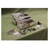 Tackle Box With Assorted Archery Arrow Tips & Arch