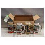 (4) Budweiser Steins