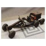 Vintage Pressed Metal Road Grader