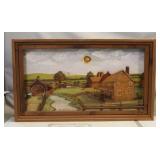 Amish Made Wooden Farm Picture